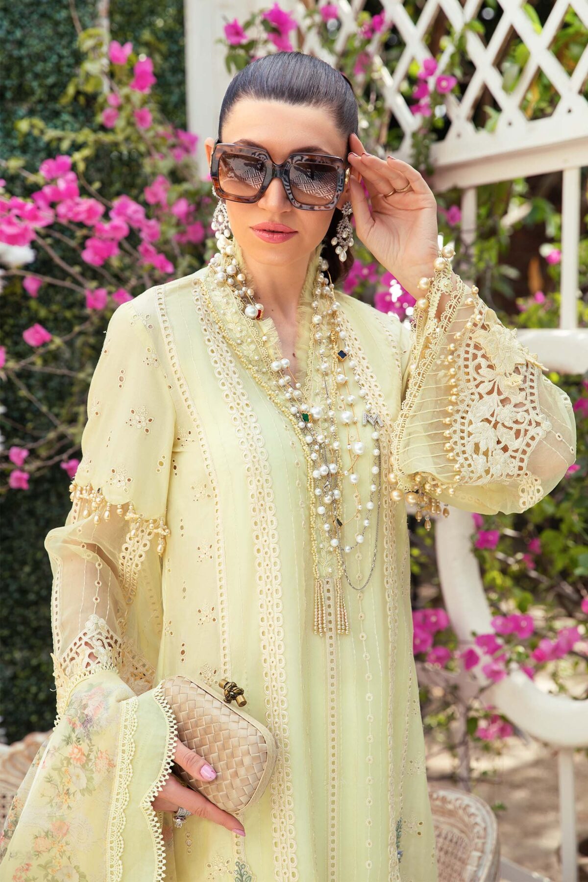 Maria. B unstitched eid collection - el-22-04-yellow - image 3