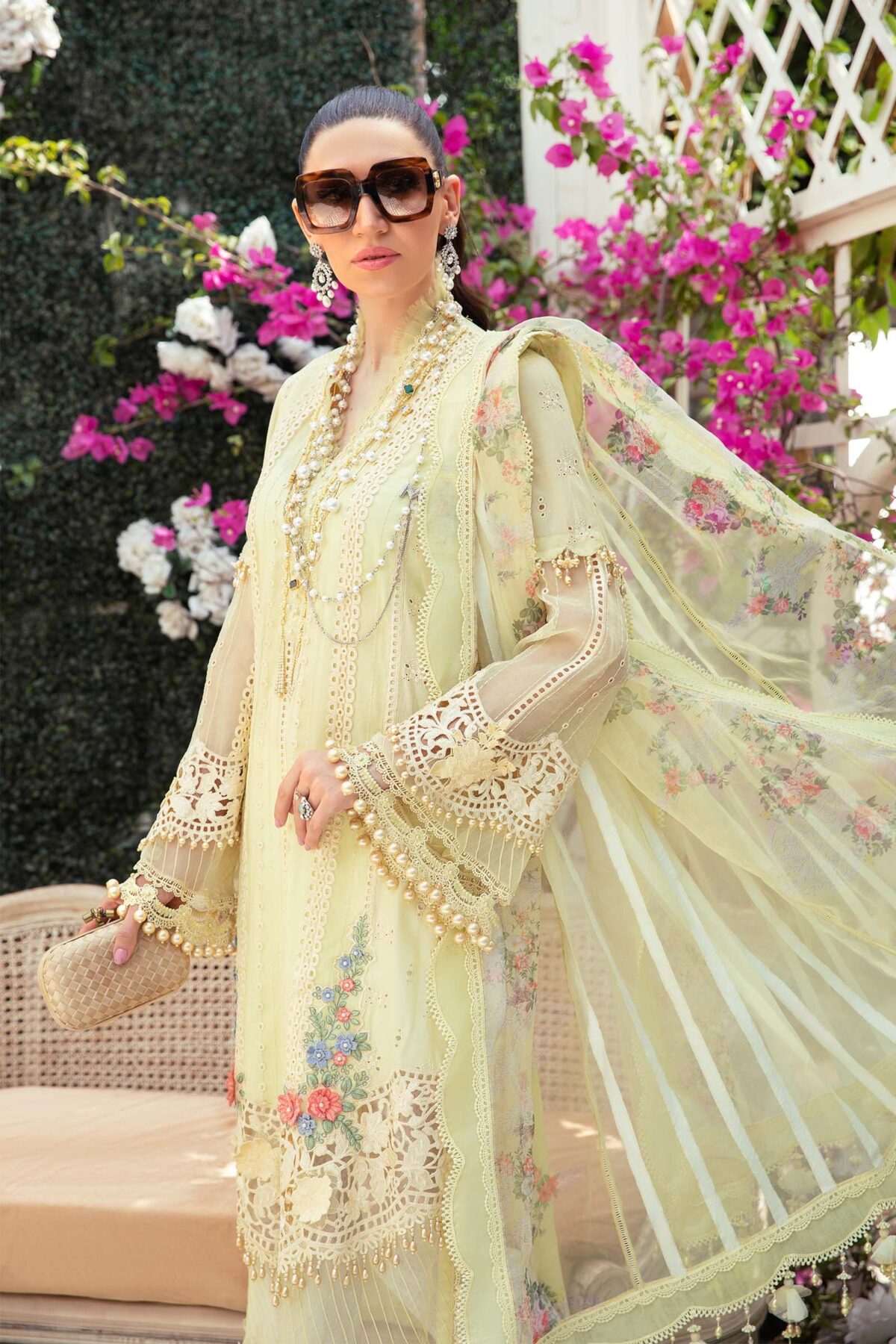 Maria. B unstitched eid collection - el-22-04-yellow - image 2