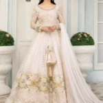 Maria.B. Chiffons Unstitched Eid Collection - MPC-21-103-Pearl White and Pastel