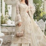 Maria B Unstiched chiffon 24 | MPC-24-104-Ivory