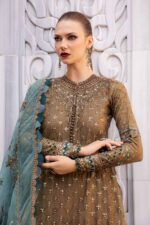 Maria.B Embroidered Cotton Satin | CST-808 - Image 3
