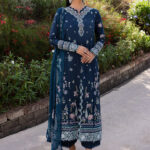 Qline Lawn By Qalamkar 2025 | QM-01 Bleu