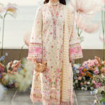 Qalamkar Sahil Luxury Lawn | FK-14 SCARLETT