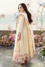 Qalamkar Sahil Luxury Lawn | FK-14 SCARLETT - Image 5