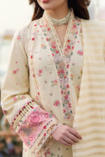 Qalamkar Sahil Luxury Lawn | FK-14 SCARLETT - Image 7