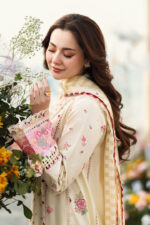 Qalamkar Sahil Luxury Lawn | FK-14 SCARLETT - Image 2