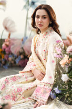 Qalamkar Sahil Luxury Lawn | FK-14 SCARLETT - Image 3