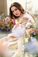 Qalamkar Sahil Luxury Lawn | FK-14 SCARLETT - Image 4