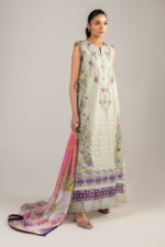 Mushq Manaram Luxury Lawn 2025 | Beaming Drift - Image 4