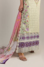 Mushq Manaram Luxury Lawn 2025 | Beaming Drift - Image 2