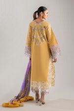 Mushq Manaram Luxury Lawn 2025 | Gold Glow - Image 3
