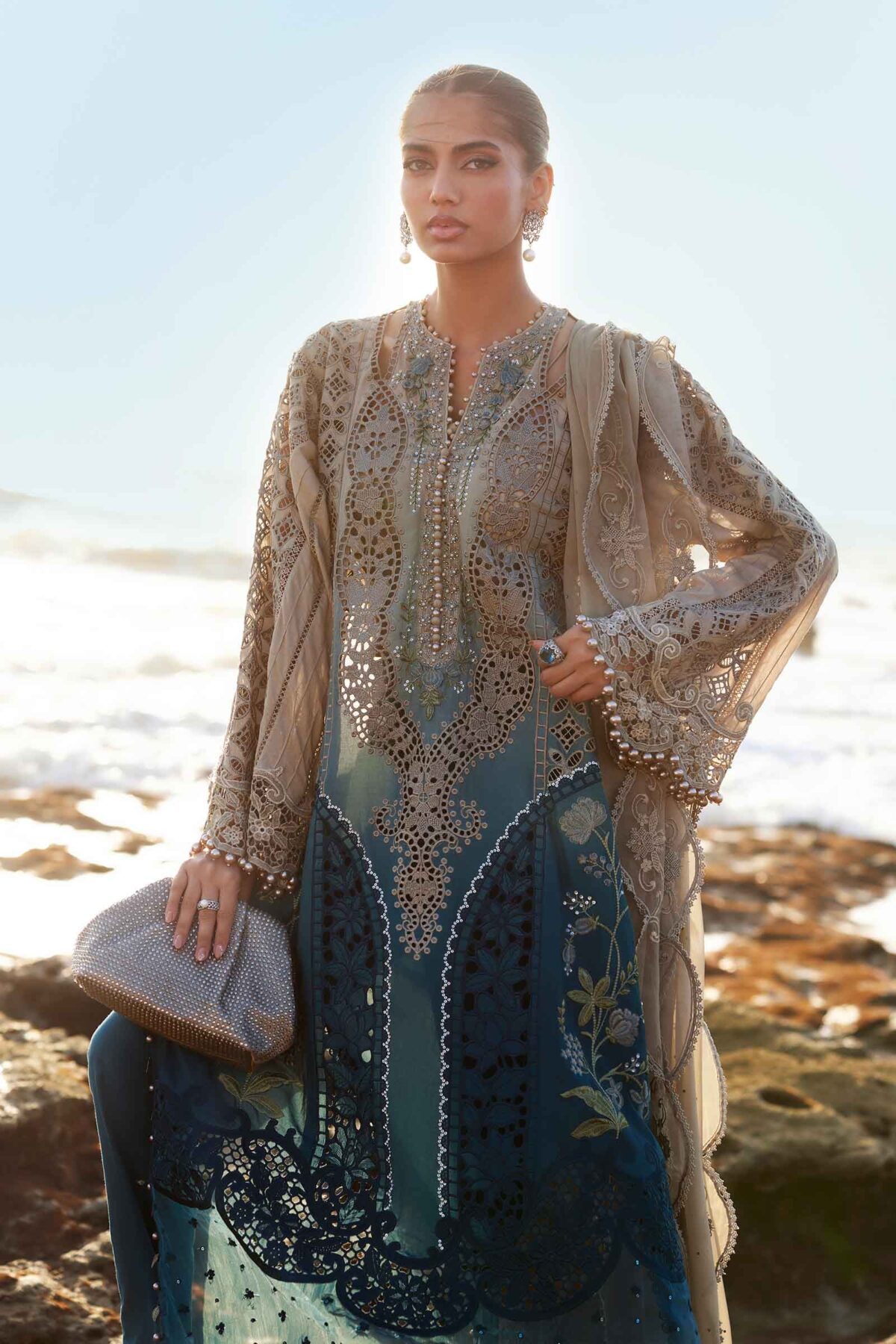 Maria. B eid luxury lawn 25 | el-25-08 - image 6