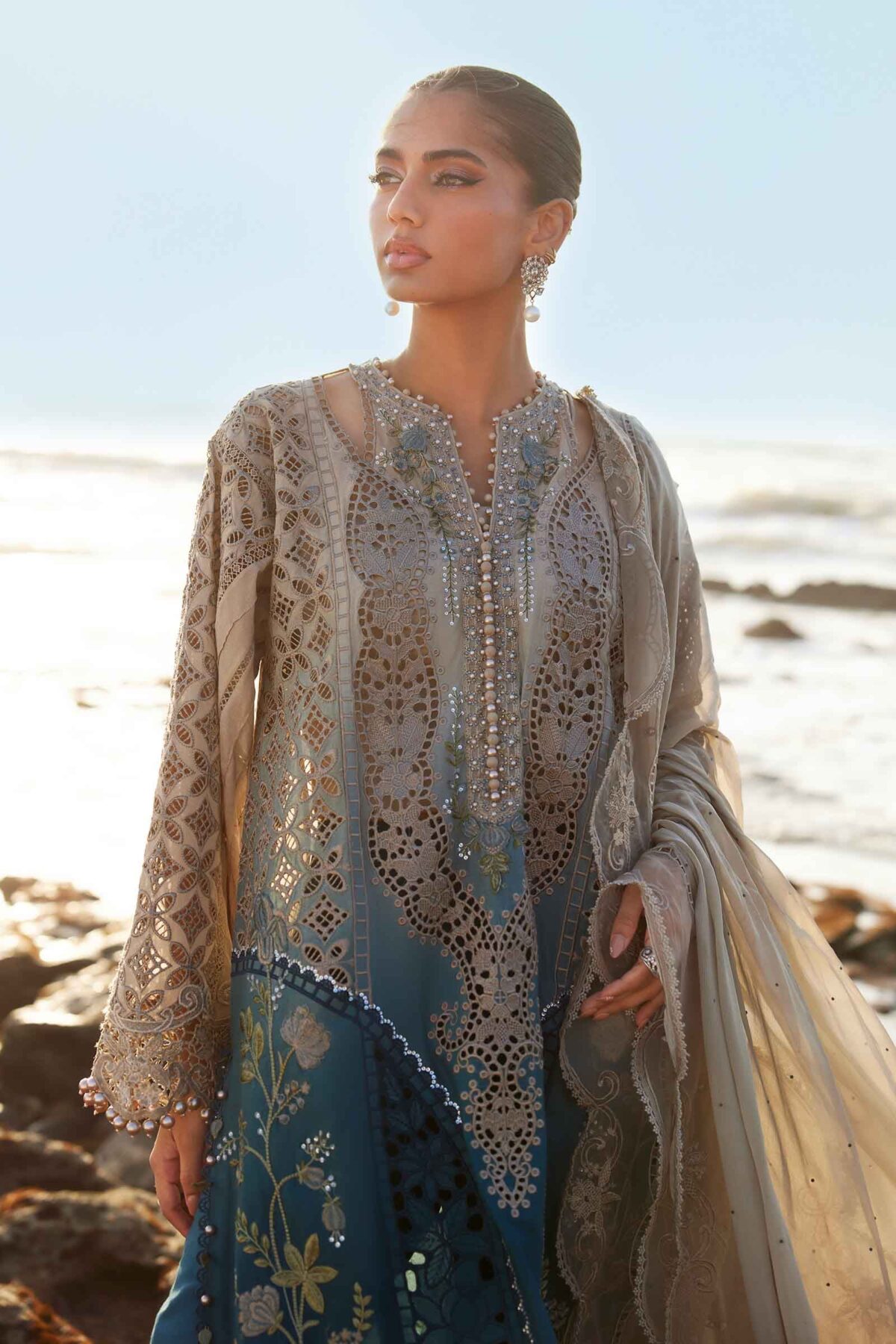 Maria. B eid luxury lawn 25 | el-25-08 - image 2