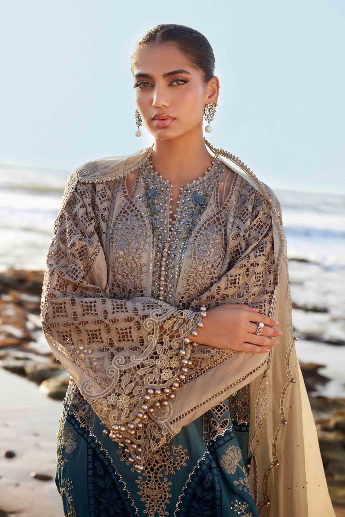 Maria. B eid luxury lawn 25 | el-25-08 - image 4