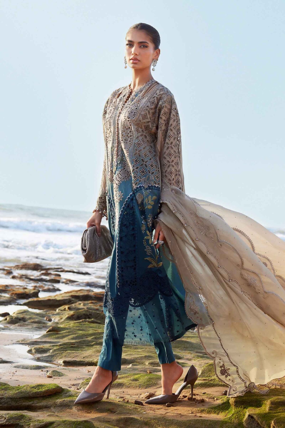 Maria. B eid luxury lawn 25 | el-25-08 - image 3