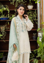 Elaf Ecraft Chikankari Chiffon Lawn | EEC-1B PEARLISTA - Image 3