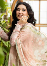 Elaf Ecraft Chikankari Chiffon Lawn | EEC-1A FOREVER BLUSH - Image 2