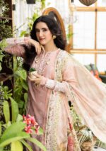 Elaf Ecraft Chikankari Chiffon Lawn | EEC-1A FOREVER BLUSH - Image 5