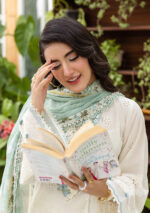 Elaf Ecraft Chikankari Chiffon Lawn | EEC-1B PEARLISTA - Image 5