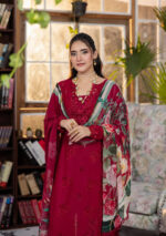 Elaf Ecraft Chikankari Chiffon Lawn | EEC-4A RUBELET - Image 2