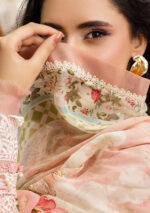 Elaf Ecraft Chikankari Chiffon Lawn | EEC-1A FOREVER BLUSH - Image 6