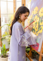 Elaf Ecraft Chikankari Chiffon Lawn | EEC-5A LAVENDER LOVE - Image 5
