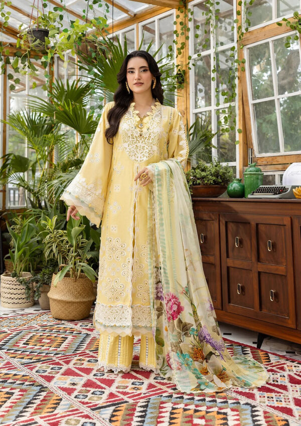 Elaf Ecraft Chikankari Chiffon Lawn | EEC-2B BUTTER BLOOM