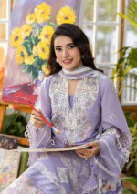 Elaf Ecraft Chikankari Chiffon Lawn | EEC-5A LAVENDER LOVE - Image 8