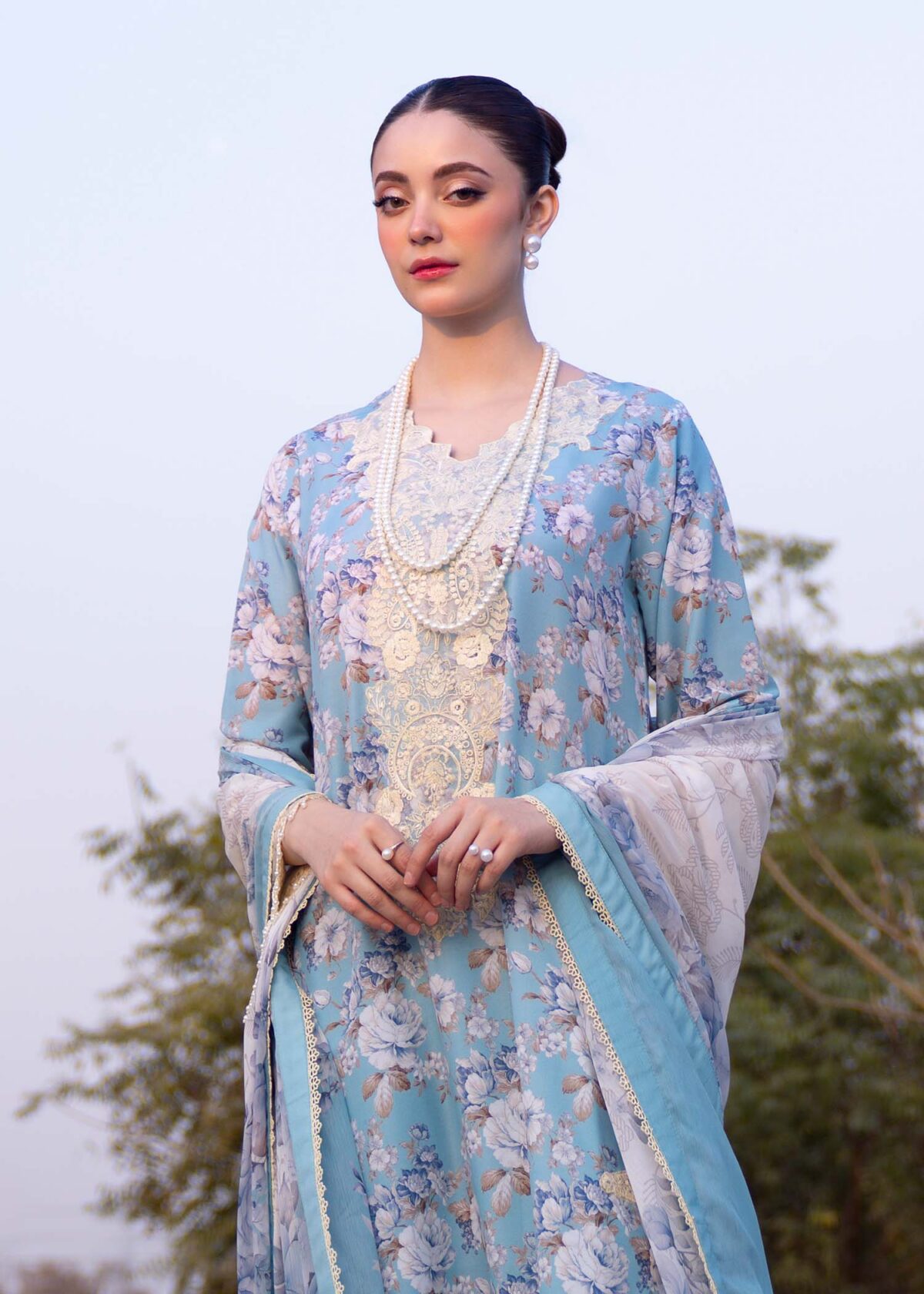 Myeesha lamhay luxury lawn | shabnam - image 7