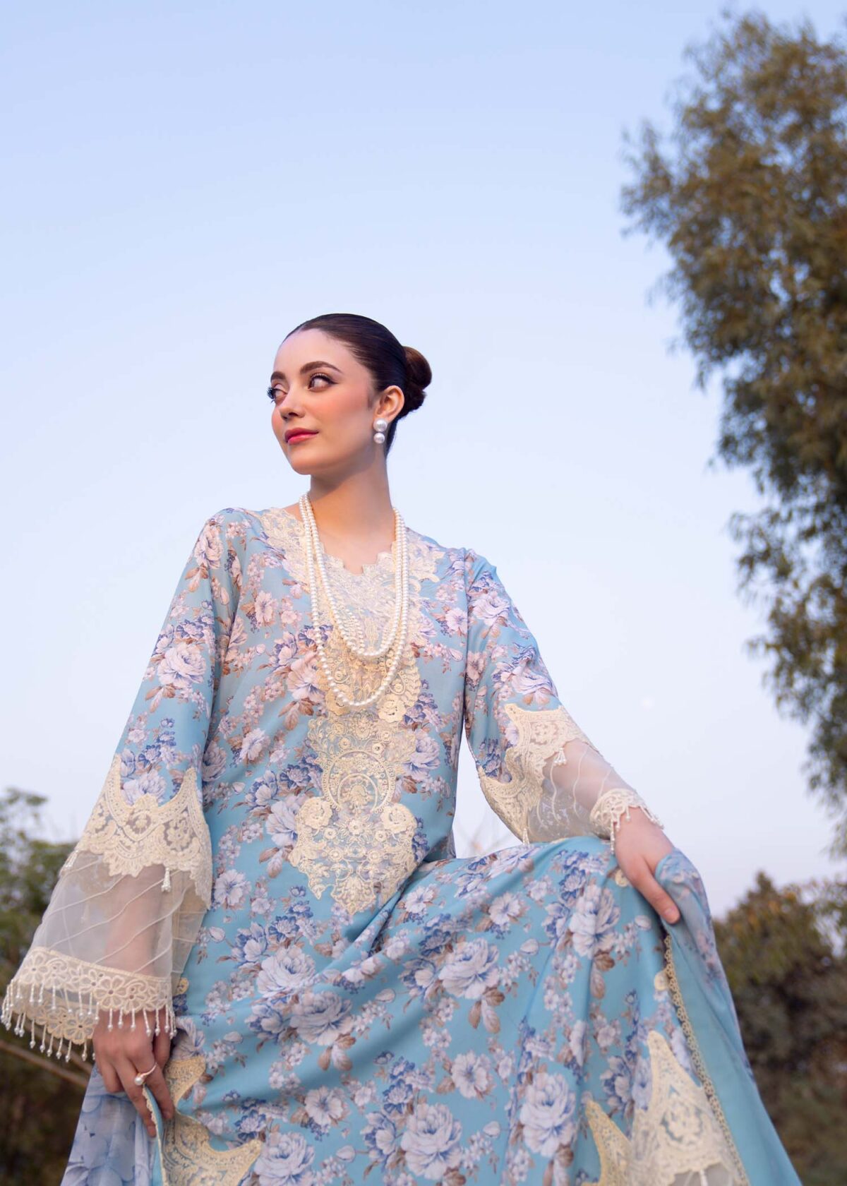 Myeesha lamhay luxury lawn | shabnam - image 5