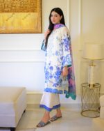 Everyday Siraa lawn by Sadaf Fawad Khan 2025 | Blue Pottery - Image 8