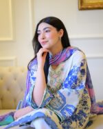 Everyday Siraa lawn by Sadaf Fawad Khan 2025 | Blue Pottery - Image 7