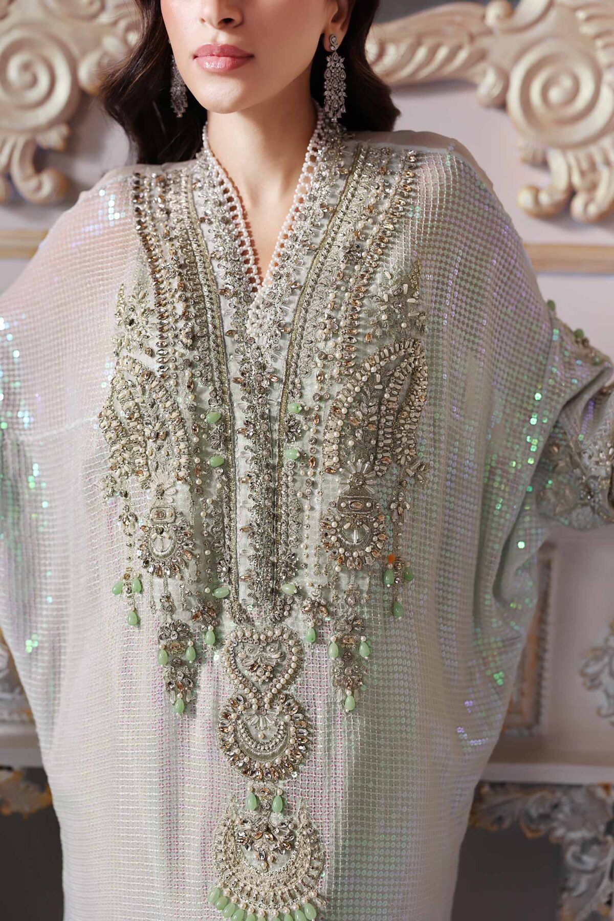 Maria b unstiched embroidered chiffon 24 | bd-3005 - image 4