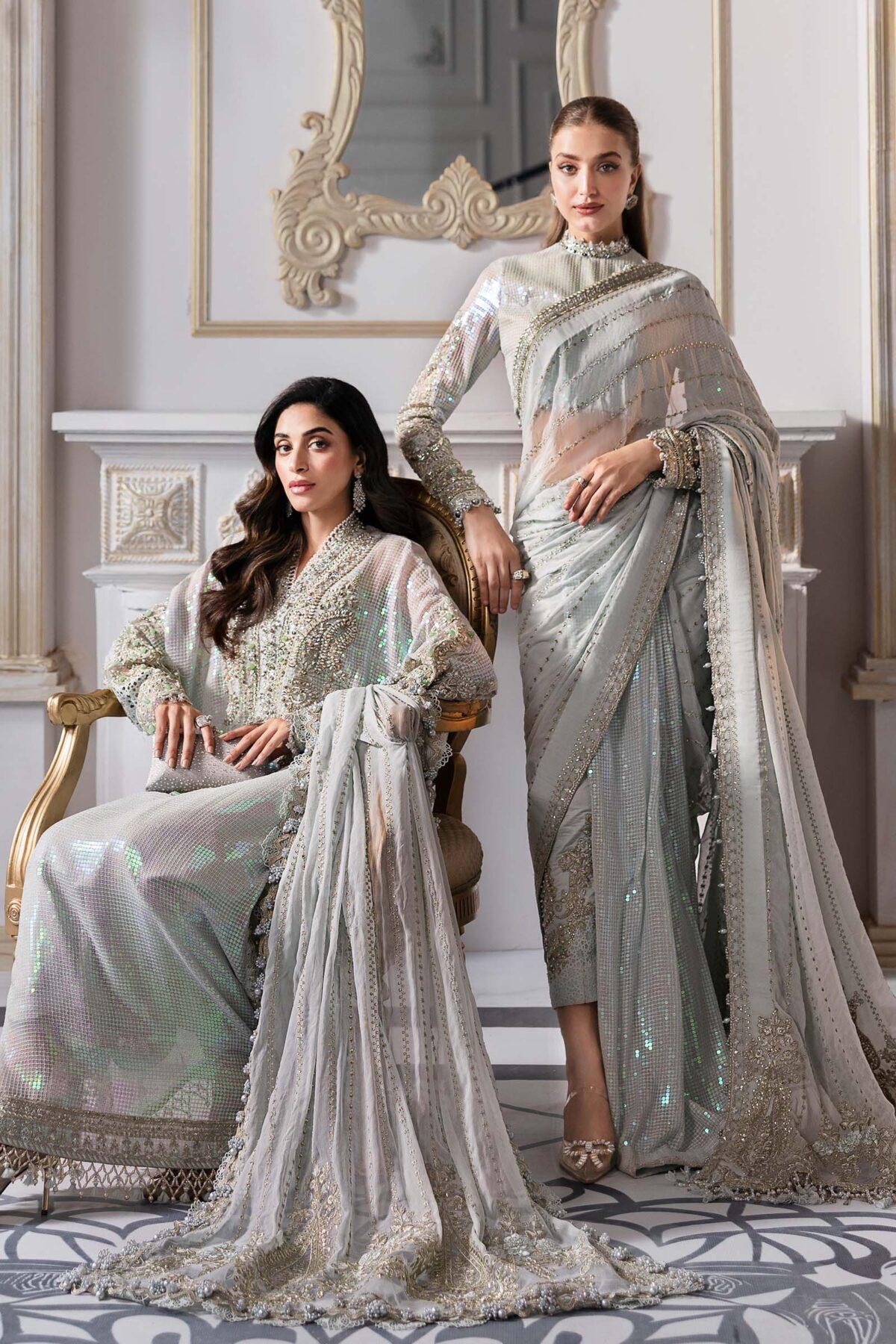 Maria b unstiched embroidered chiffon 24 | bd-3005 - image 7
