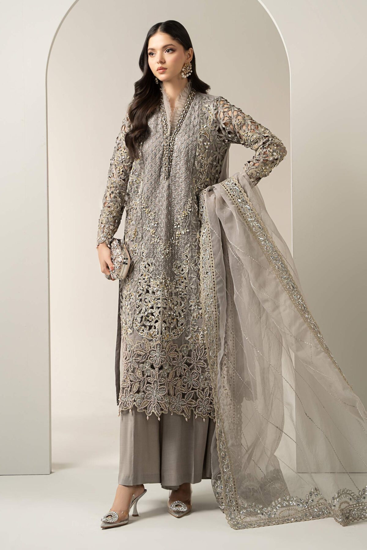 Maria. B embroidered chiffon | bd-3006 - image 1