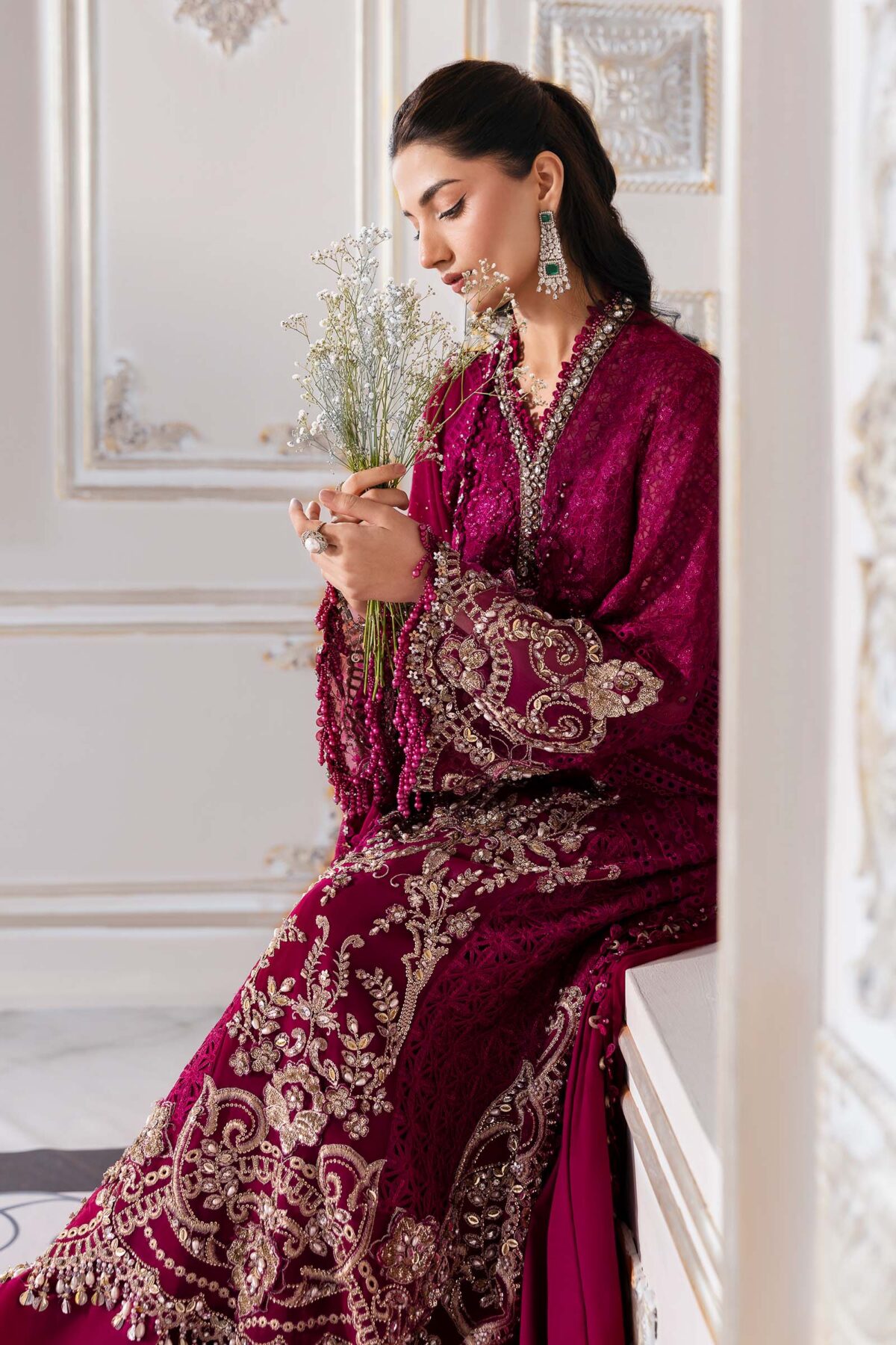 Maria. B embroidered chiffon | bd-3003 - image 6