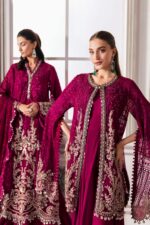 Maria.B Embroidered Chiffon | BD-3003 - Image 11