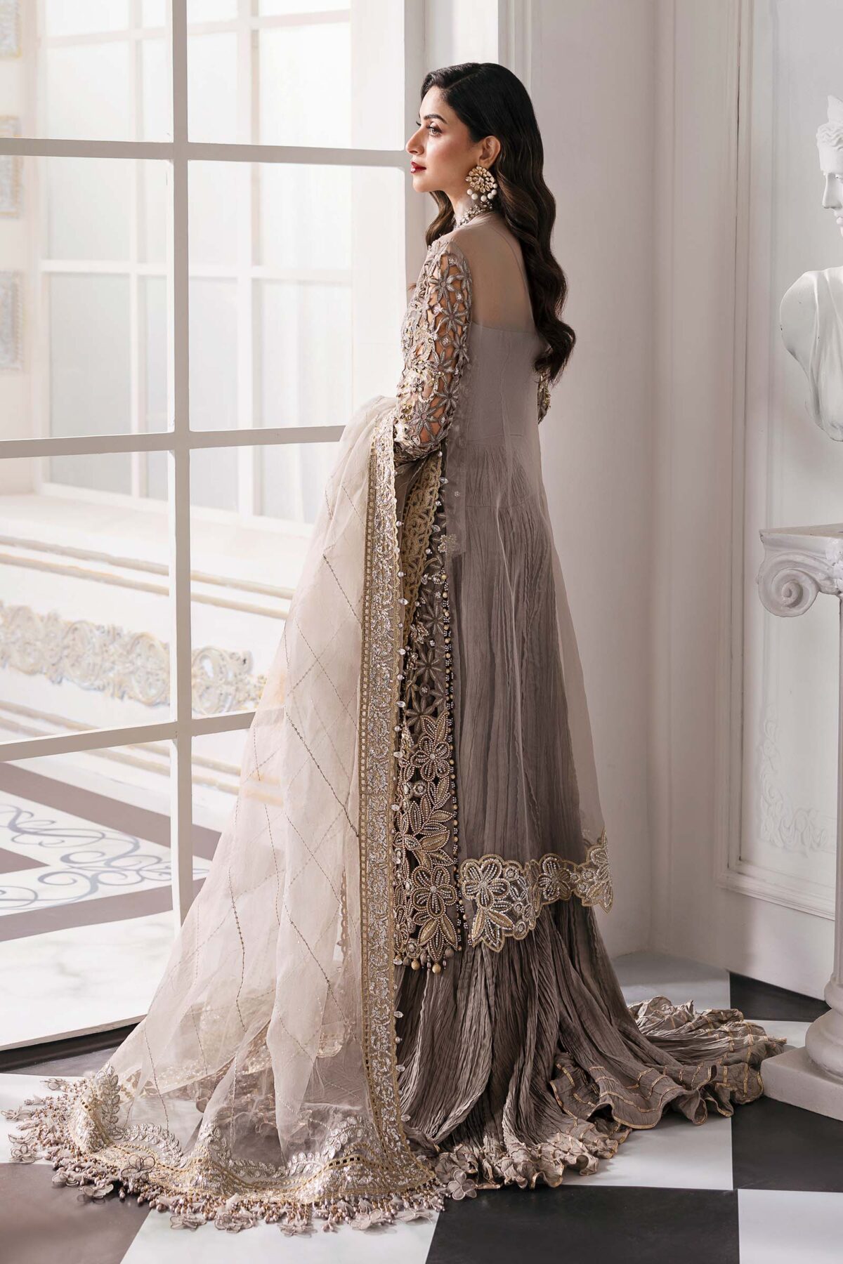 Maria. B embroidered chiffon | bd-3006 - image 2