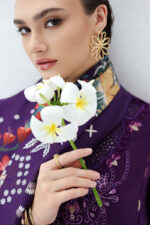 Qline Linen By Qalamkar | KL-15 IRIS - Image 3