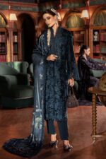 Maria.B Unstitched Embroidered Velvet Luxe’ 25 | WL-1310-Teal - Image 3
