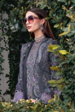 Maria.B Unstitched Embroidered Velvet Luxe’ 25 | WL-1305-Grey - Image 7
