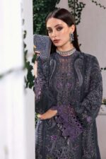 Maria.B Unstitched Embroidered Velvet Luxe’ 25 | WL-1305-Grey - Image 6