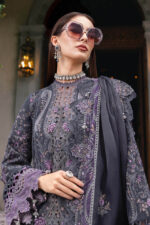 Maria.B Unstitched Embroidered Velvet Luxe’ 25 | WL-1305-Grey - Image 9