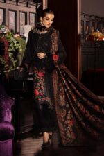 Maria.B Unstitched Embroidered Velvet Luxe’ 25 | WL-1309-Black and Red