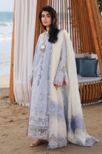 Qalamkar Sahil Luxury Lawn 2026 | SA-08 ZAYNA - Image 8