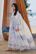 Qalamkar Sahil Luxury Lawn 2026 | SA-08 ZAYNA - Image 9