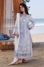 Qalamkar Sahil Luxury Lawn 2026 | SA-08 ZAYNA - Image 7