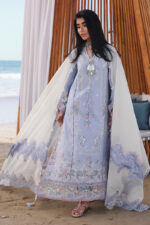 Qalamkar Sahil Luxury Lawn 2026 | SA-08 ZAYNA - Image 6