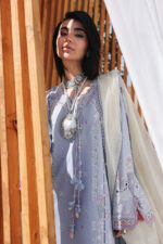 Qalamkar Sahil Luxury Lawn 2026 | SA-08 ZAYNA - Image 3