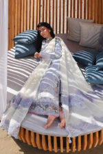Qalamkar Sahil Luxury Lawn 2026 | SA-08 ZAYNA - Image 2